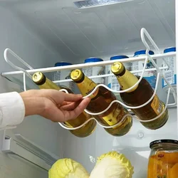 Household Convenience Small Tools Refrigerator Organizer Rack Inside Shelf Beer Wine Bottle Holder Rack Kitchen Storage Shelves