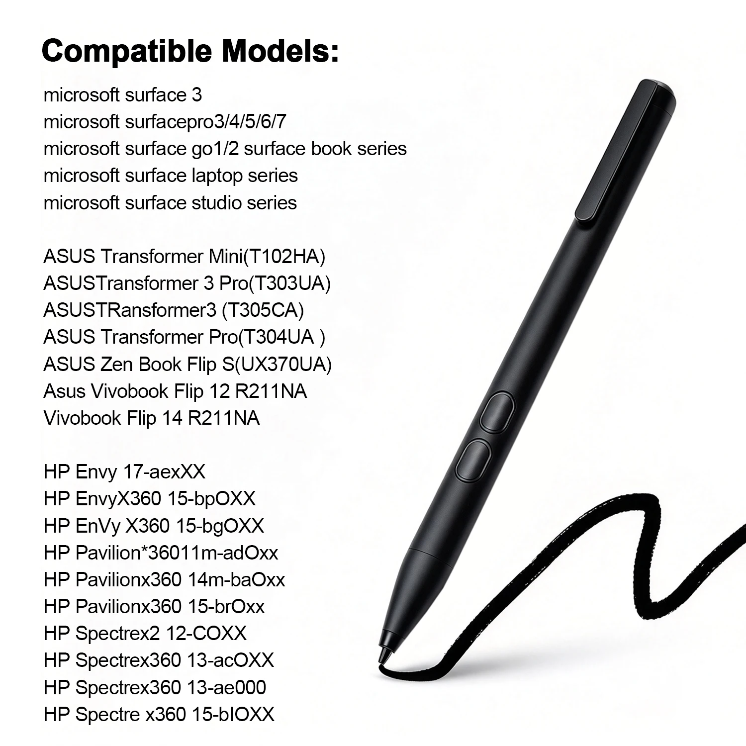 Długopis cyfrowy odpowiedni dla Kobo Libra 2/ Surface/ ASUS/ HP z 4096 poziomami czułości na nacisk i funkcją zapobiegania przypadkowym dotknięciom. — zdjęcie produktu 4