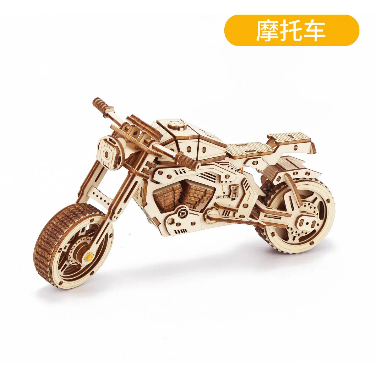 3D Wooden Puzzle Motorcycle Model Kits To Build Wooden Construction Handmade Craft Unique Gift Christmas G185