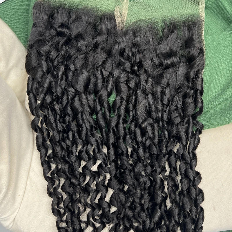 Pixie Curly 13x4 Transparent Lace Frontal Invisible Melt Skins PrePlucked Bleached Knots 4x4 Closure 100% Raw Virgin Human Hair