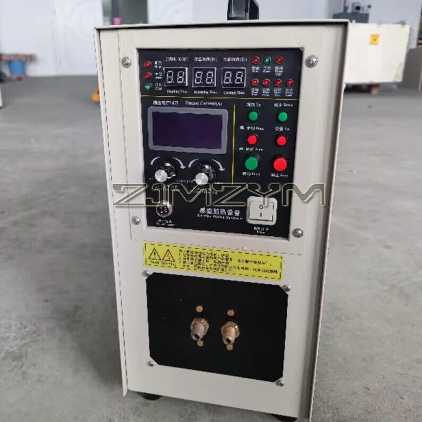 Máquina calentadora por inducción de alta frecuencia, 15KW, 30-100KHZ, equipo de enfriamiento, horno de fusión pequeño, 220v/110v, 1-99s, 0,2Mpa, 2L/min