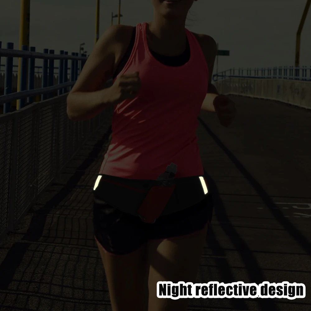 Waterproof Running Waist Bag Cycling Bumbags with Water Bottle Holder & Reflective Strips, Walking Climbing Hiking Outdoor Sport