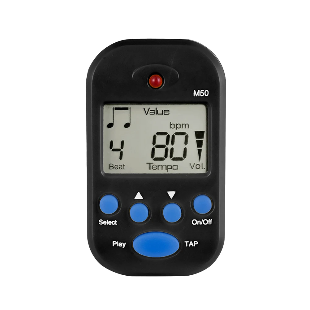 

Digital Metronome Electronic Beat Accurate Click Piano Guitar Mini LCD Tap Portable Musical Instrument Accessory