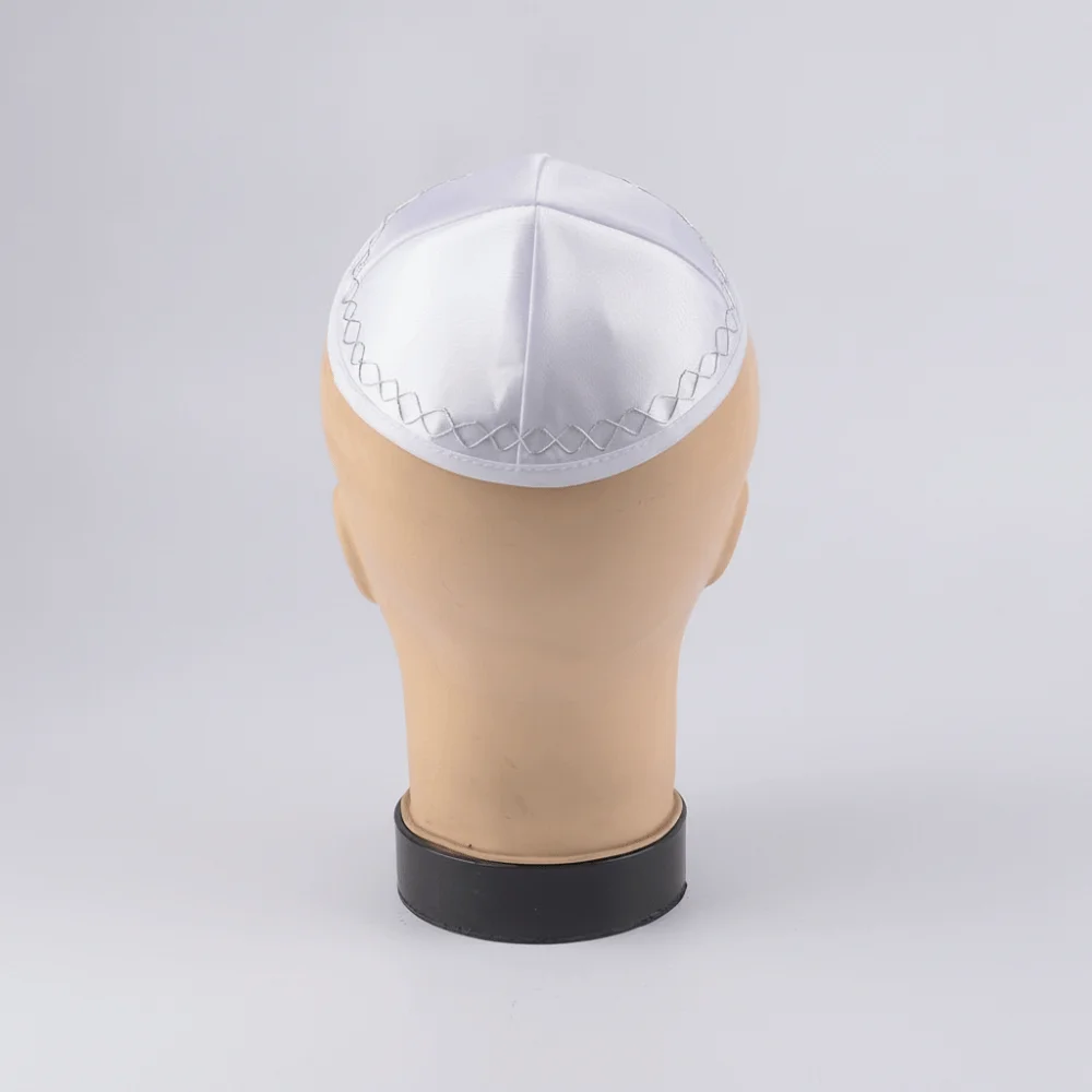 Durable Round Dome Kippah Cap Satin Fabric Lightweight Yarmulke Smooth Surface Head Cover Daily Wear