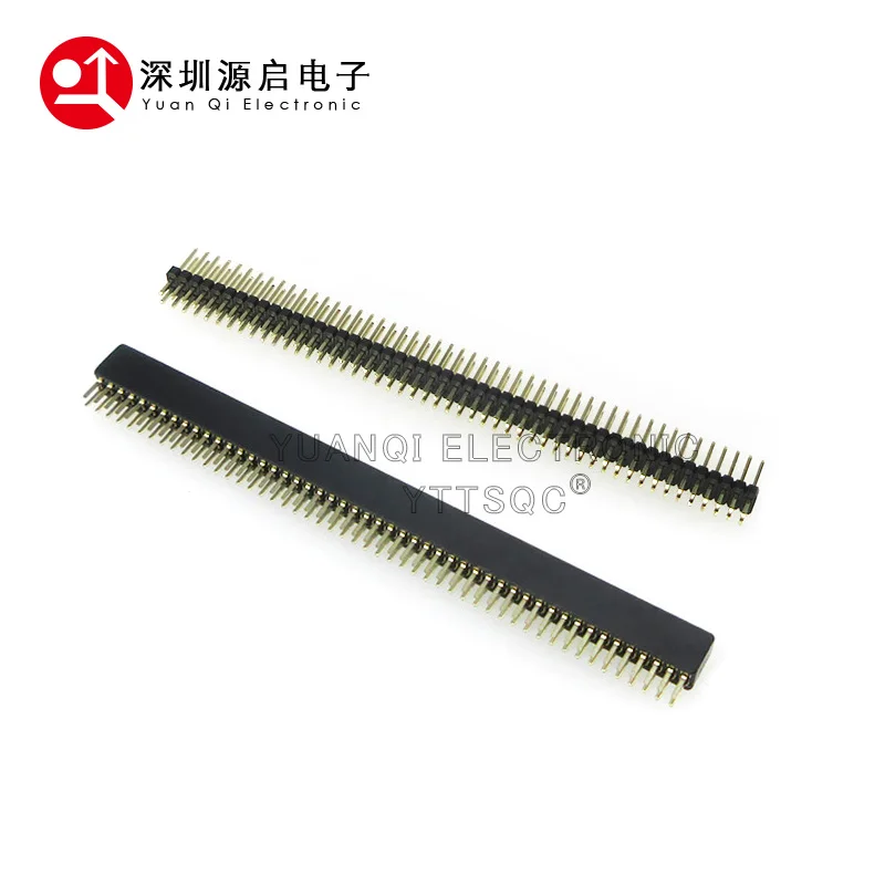 5sets Gold Plated 2X50 PIN Double Row 1.27MM PITCH MALE PIN Header and Female Header Connector Strip 2X50PIN 2*50 50p 50PIN PCB