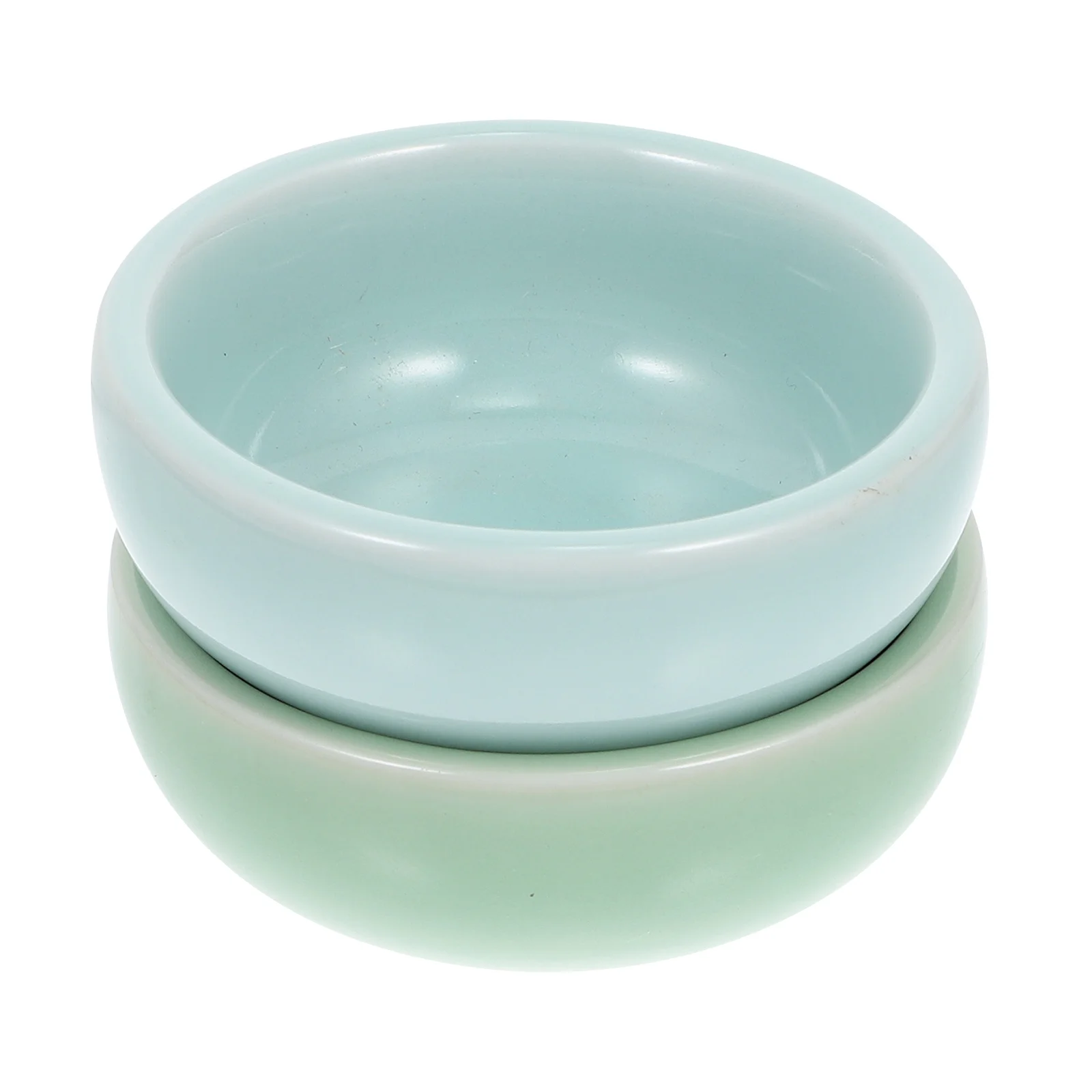 2개 세라믹 잉크 브러시 세척기 서예 수미 잉크 세척용 가정 사무실 공부방 장식 창의적인 도자기 색상 혼합 트레이