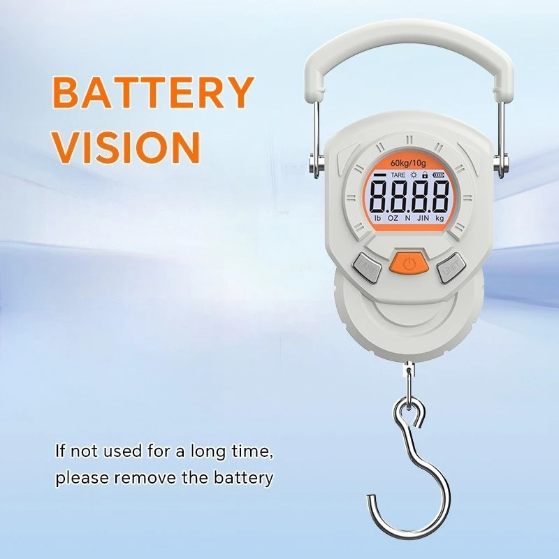

A36 Multifunctional 60kg Hook Fishing Scale Battery Home Shopping Electronic Scale usb