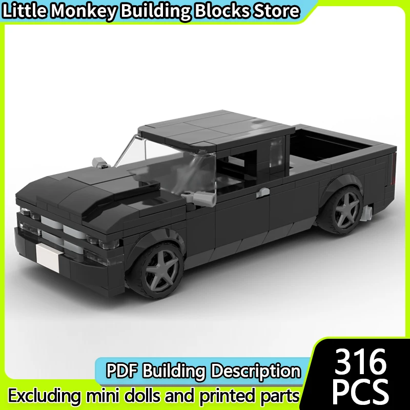 

City Car Model MOC Building Bricks C1500 Full-Size Pickup Truck Modular Technology Children Holiday Gifts Assemble Toys Suit