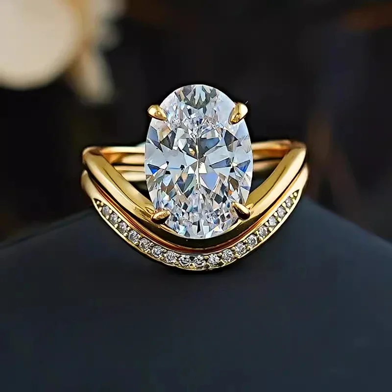 S925 ring personality pigeon egg ins elegant retro light luxury women's niche design layering temperament versatile jewelry