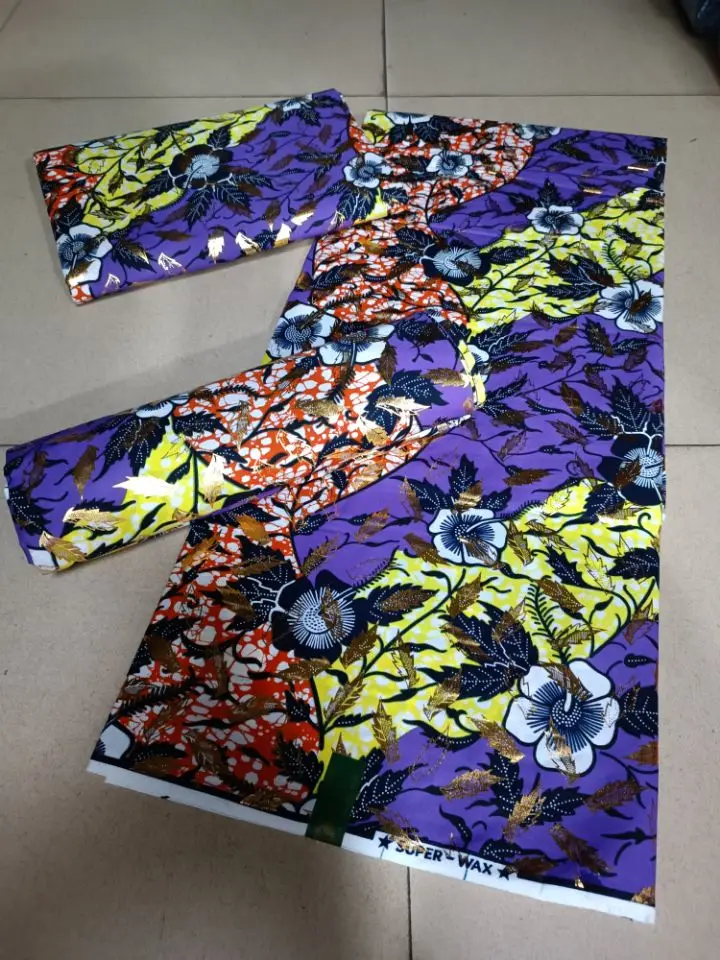 100% Cotton Veritable Original Ankara African Real wax Prints Fabric Ghana Wax High Quality Nigeria Batik Wax Fabric Tissu Pagne