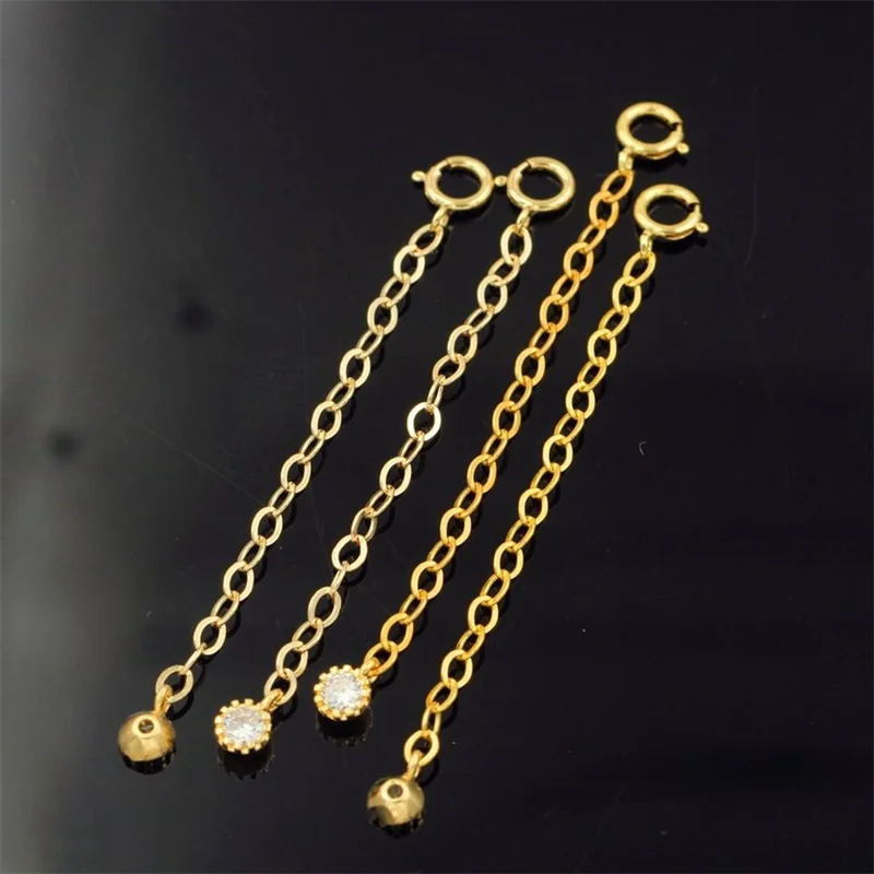 

No Fade No Rust Fashion Real 14K Gold Filled Zircon Extension Chain For Jewelry Making Necklace Gold Filled Chain