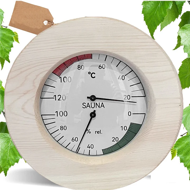 

L74A Термометр для сауны, гигрометр, аналоговый, из дерева (ольха или .-Набор благородных аксессуаров для сауны