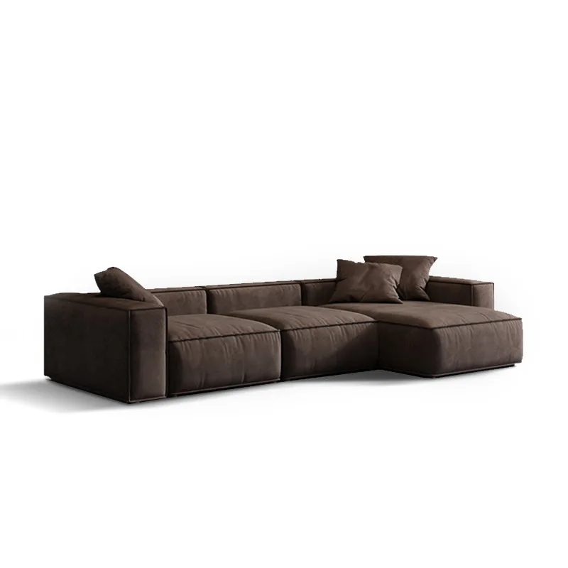 

Italian minimalist fabric sofa small apartment living room tofu block corner special-shaped sofa