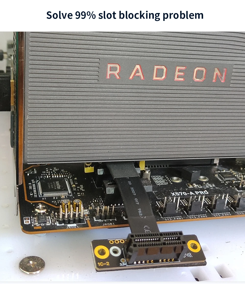 TISHRIC PCIE4.0 3,0 bis 1X/4X bis 4X Riser-Kabel PCIE X1 X4 Verlängerungskabel Dual 90 Grad rechtwinkliger Adapter Hochgeschwindigkeits-Extender – Detail 16