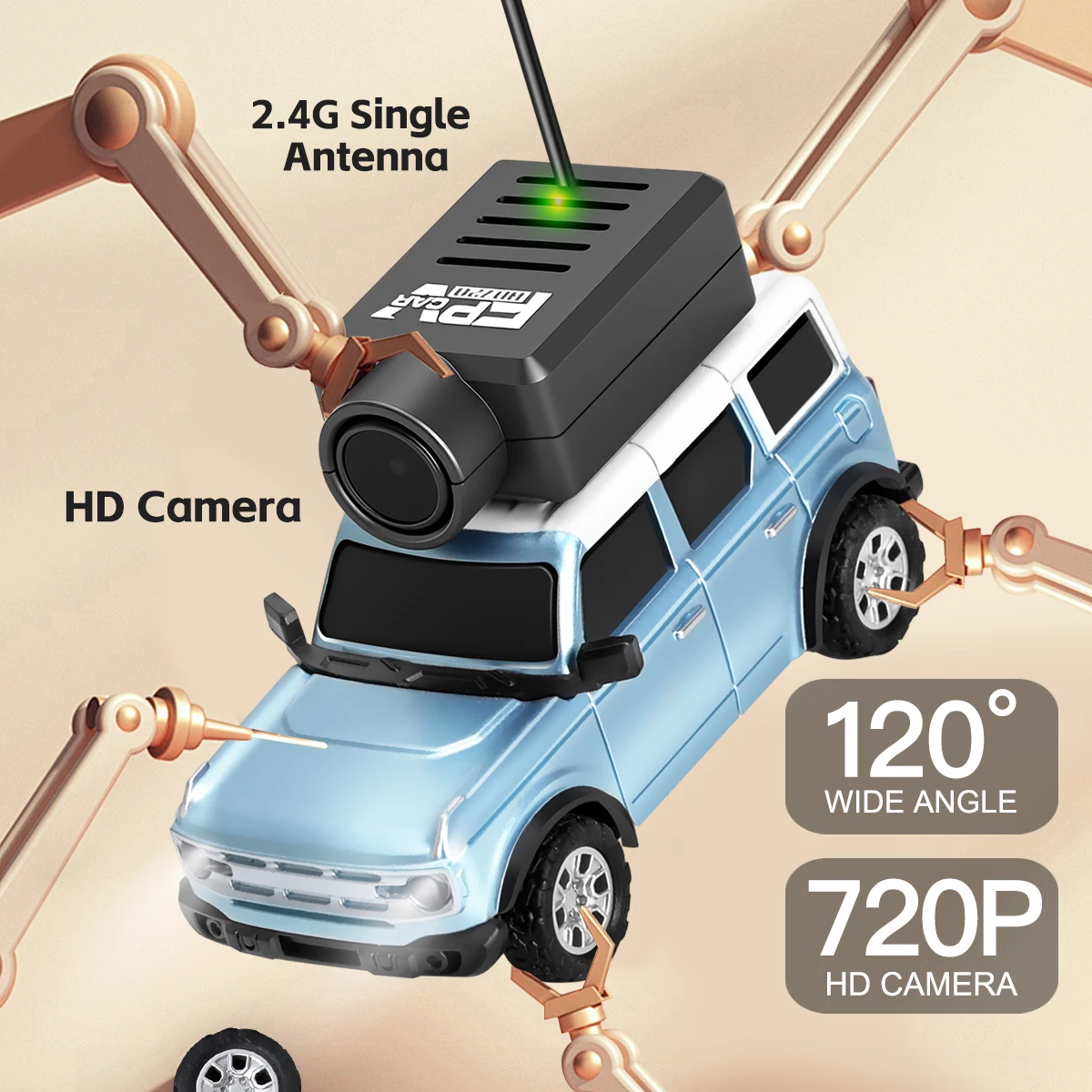 6406 carro de controle remoto fpv tiro wifi escala transmissão imagem rc carro controle remoto 1:64 mini modelo carro brinquedo
