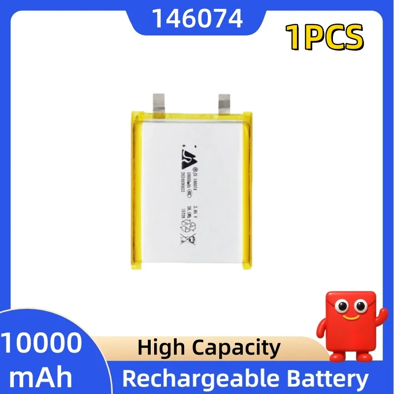 3.7V 10000mAh 146074 Lithium Polymer Battery 1376074 Lipo Li-Po Rechargeable Batteries for Diy Power Bank Laptop Hand Warmer