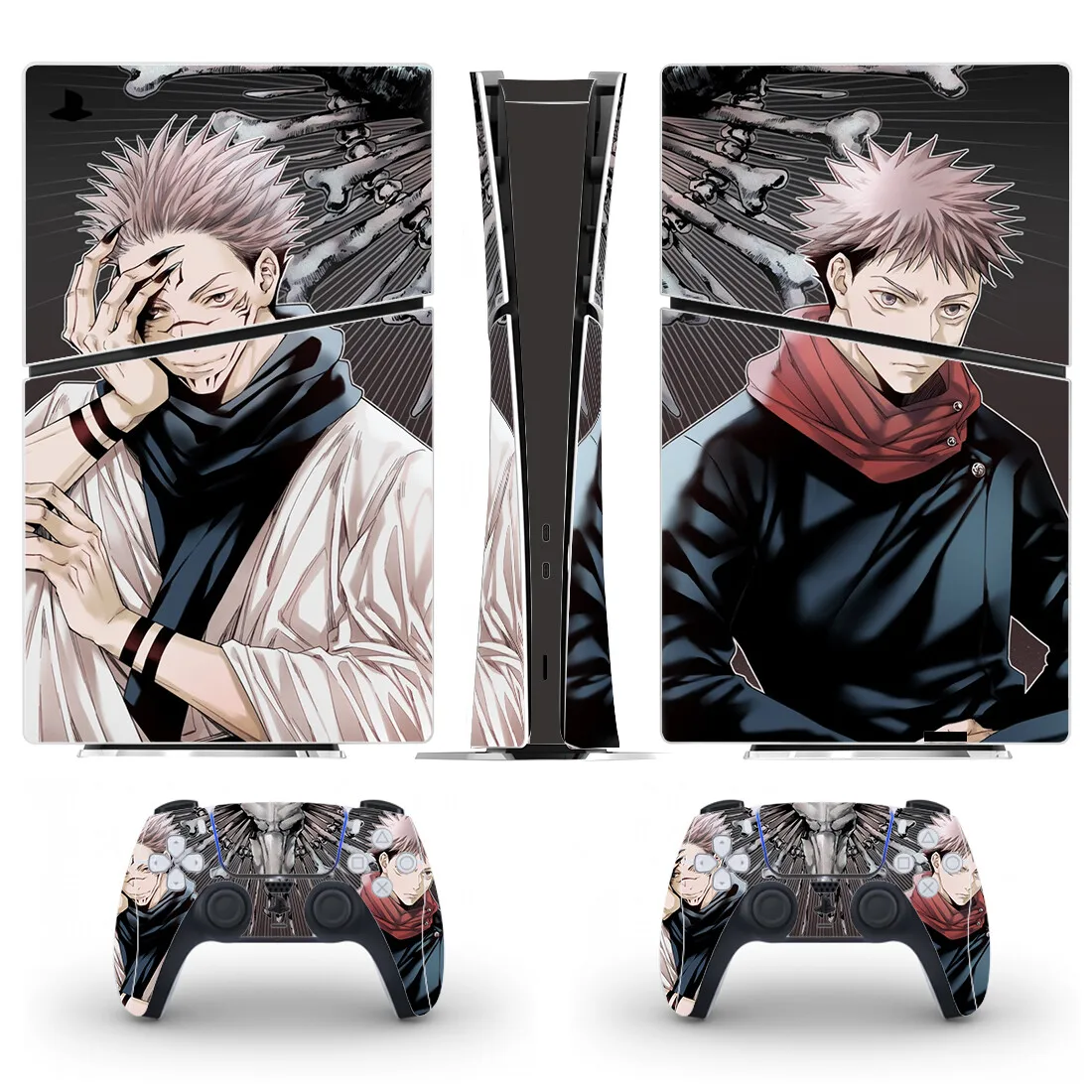 Anime Jujutsu Kaisen Gojo PS5 Slim Digital Skin Sticker Protector Decal Cover for Console Controller PS5 Slim Sticker Vinyl