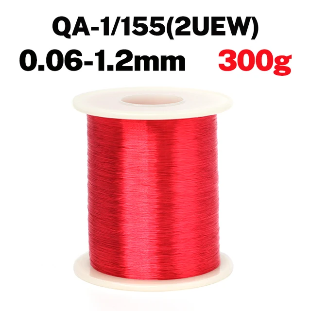 300g czerwony poliuretanowy emaliowany drut miedziany lakierowany średnica 0,06 mm do 0,8 1,0 1,2 mm QA-1/155 2UEW do zworki drutu transformatora