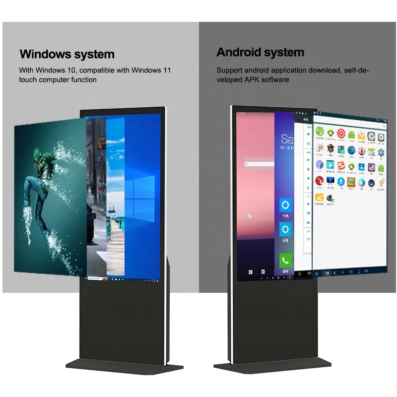 Hot Sale Interactive LCD Touch Screen Kiosk Animation Display Floor Stand Indoor Advertising for Shopping Mall Supermarket