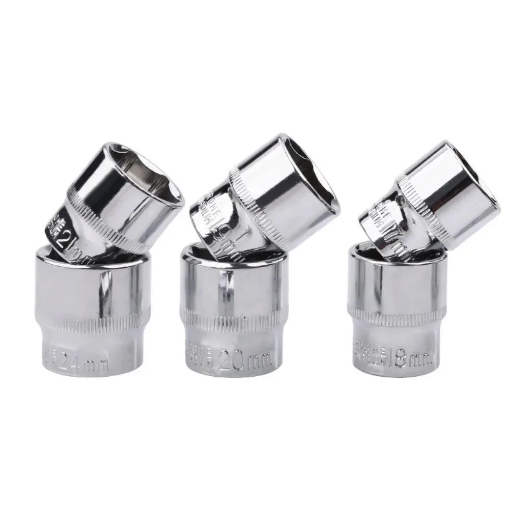 CRV Metric Mirror Polished 3/8inch Drive 10mm Sockets Car Repair Tool Kit 6/7/8/10/12/13/14/17/19/22/24mm Ratchet Wrench Socket