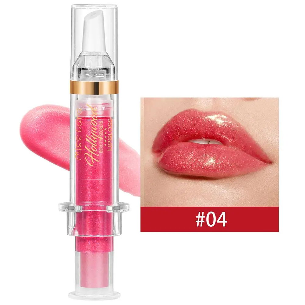 6 Kleur Lip Plumping Lipgloss Hydraterende Hydraterende Lip Poederachtige Hydraterende Glans Kleur Overlay Make-Up Spiegel Lipgloss C3a0