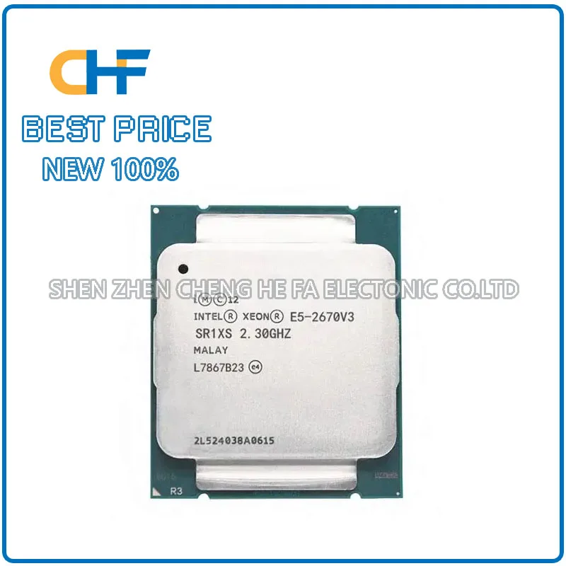 Intel Xeon E5 2670V3 12 Core 24 Thread 2.30GHz 120W LGA2011 CPU processor E5-2670V3