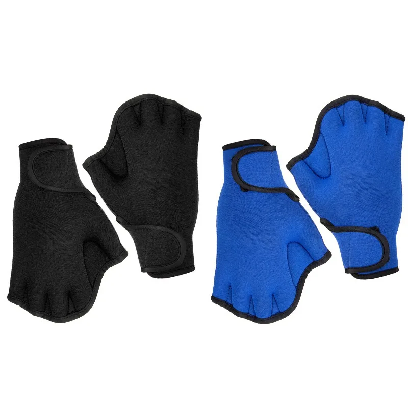2mm Taucher-Schwimmhandschuhe mit Flossenmuster, warm, stichfest, Quallenschutz, für Drifting, Entenpfoten-Paddeln, Trainingshandschuhe für Herren und Damen