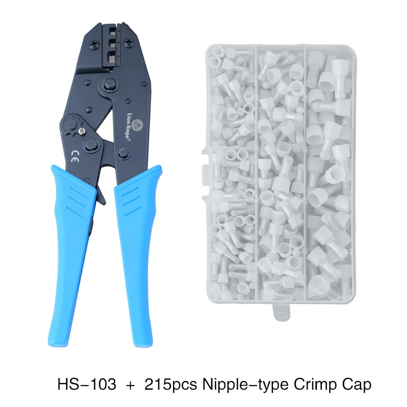 HS-103 Nippel-Crimpzange mit Anschlüssen – 1,0–6,0 mm2 Kit, 2025, neues CE-Ratschen-Werkzeugset für die Automobilelektrik – Detail 7