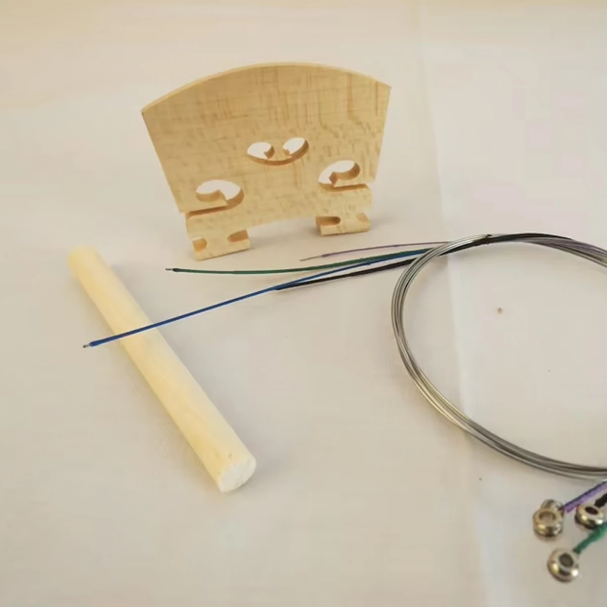 1set  4/4 3/4  1/2 1/4 Violin brings+ strings+Nylon Tailgut +Fine Tuners+Sound Post Fiddle Parts accessories
