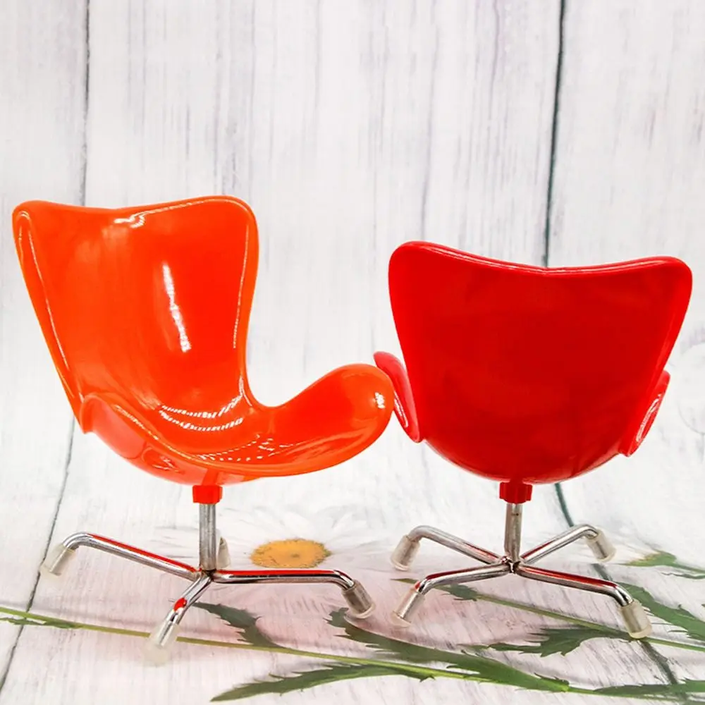 لتقوم بها بنفسك أثاث مصغر كراسي بيت الدمى كرسي الترفيه متعدد الألوان كرسي صغير محاكاة كرسي مرتفع كرسي بيضة بلاستيكية للأطفال #2