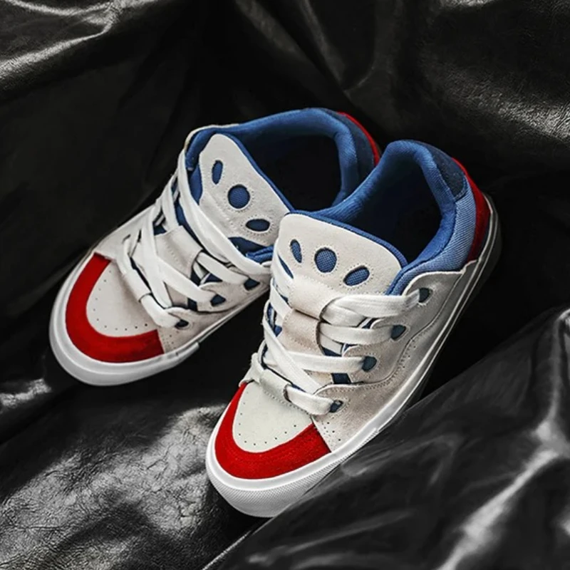 

Высококачественная, нишевая, вулканизированная пара, парусиновая обувь большого размера на шнуровке, модная и универсальная спортивная обувь