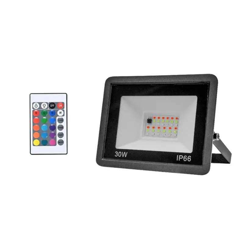 

Водонепроницаемый светодиодный прожектор RGB IP66, 30 Вт, AC100-265V, для наружного освещения сада, патио, двора. Новинка.