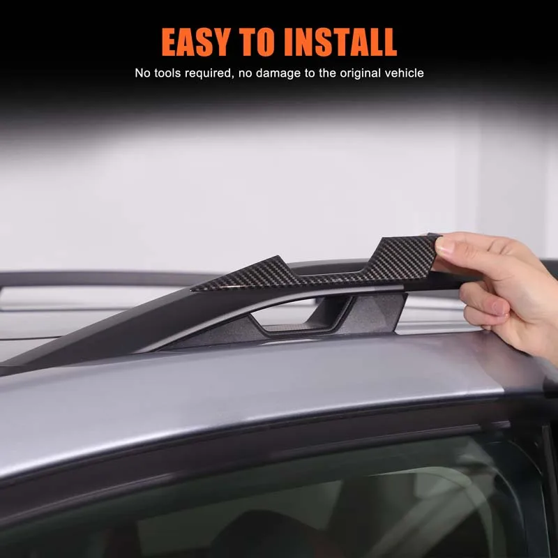 

For Subaru Forester 2019-2024 ABS Carbon Fiber Car Luggage Rack Decorative Cover Sticker Car Exterior Protection Accessories