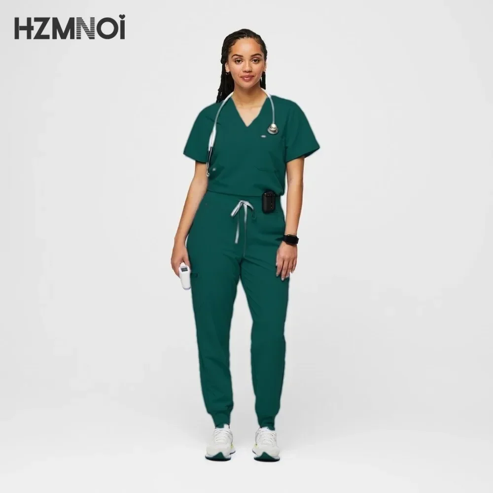 Conjunto de uniforme médico para mujer, camiseta de farmacia, monos de enfermería a la moda, camisa de salón de belleza, uniforme de enfermera para Hospital