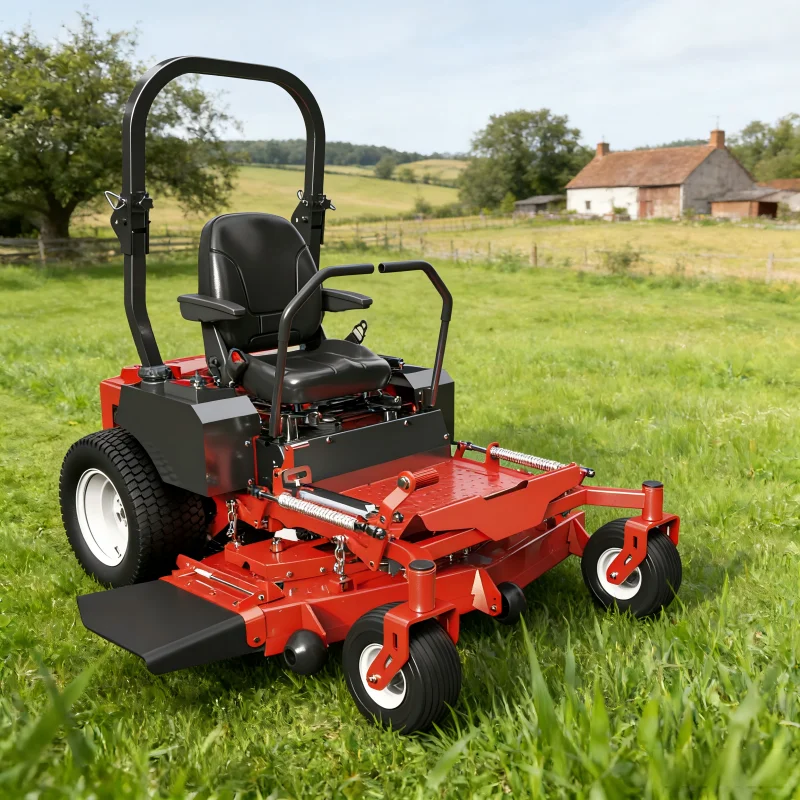 Zero Turn Riding Lawn Mowing Machine Durable Cutting Deck Comfortable Seat Flexible Steering Park Villa Garden Landscaping