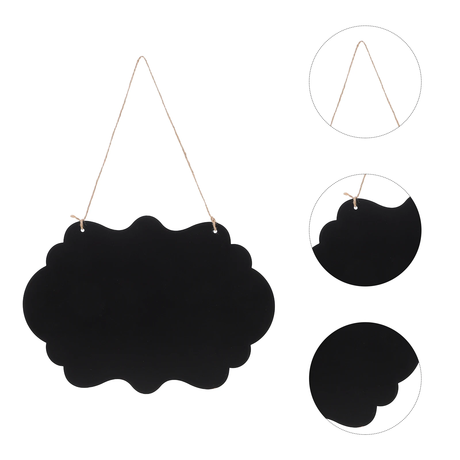 Hanging Blackboard Chalkboard Menu Pendant Wall Decoration Signs for Food Wood Tables Small Double Sided Write Wipe