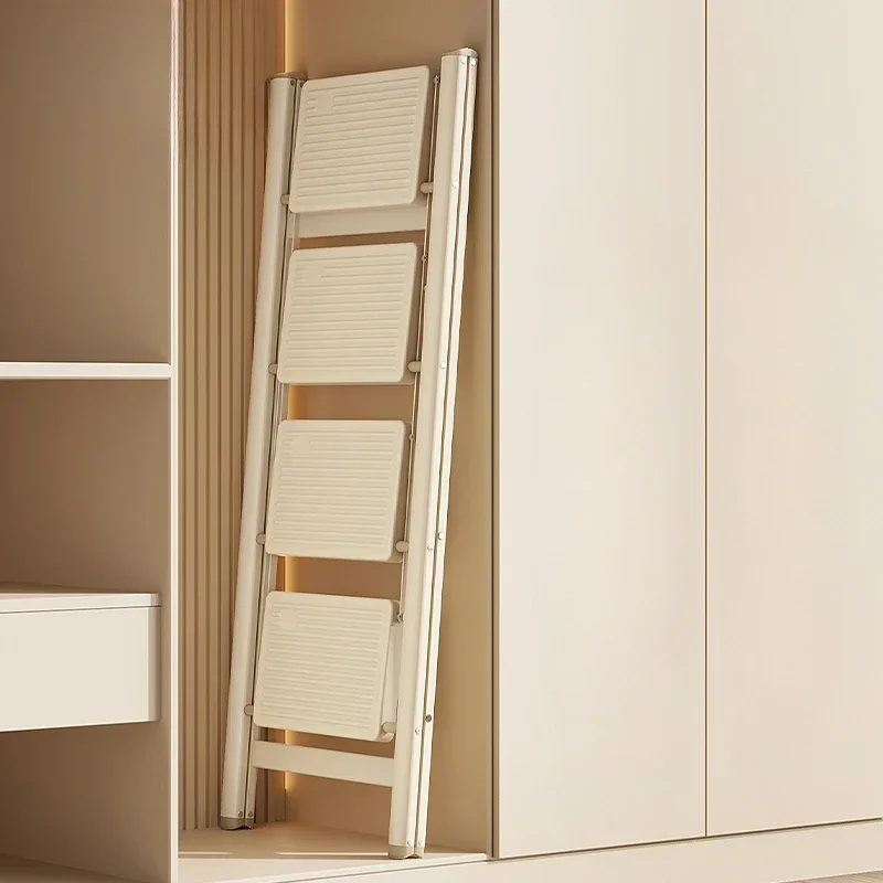 3/4 Steps Telescopic Flower Rack Ladder Folding Thickened Carbon Steel Step Stools Non-Slip Step