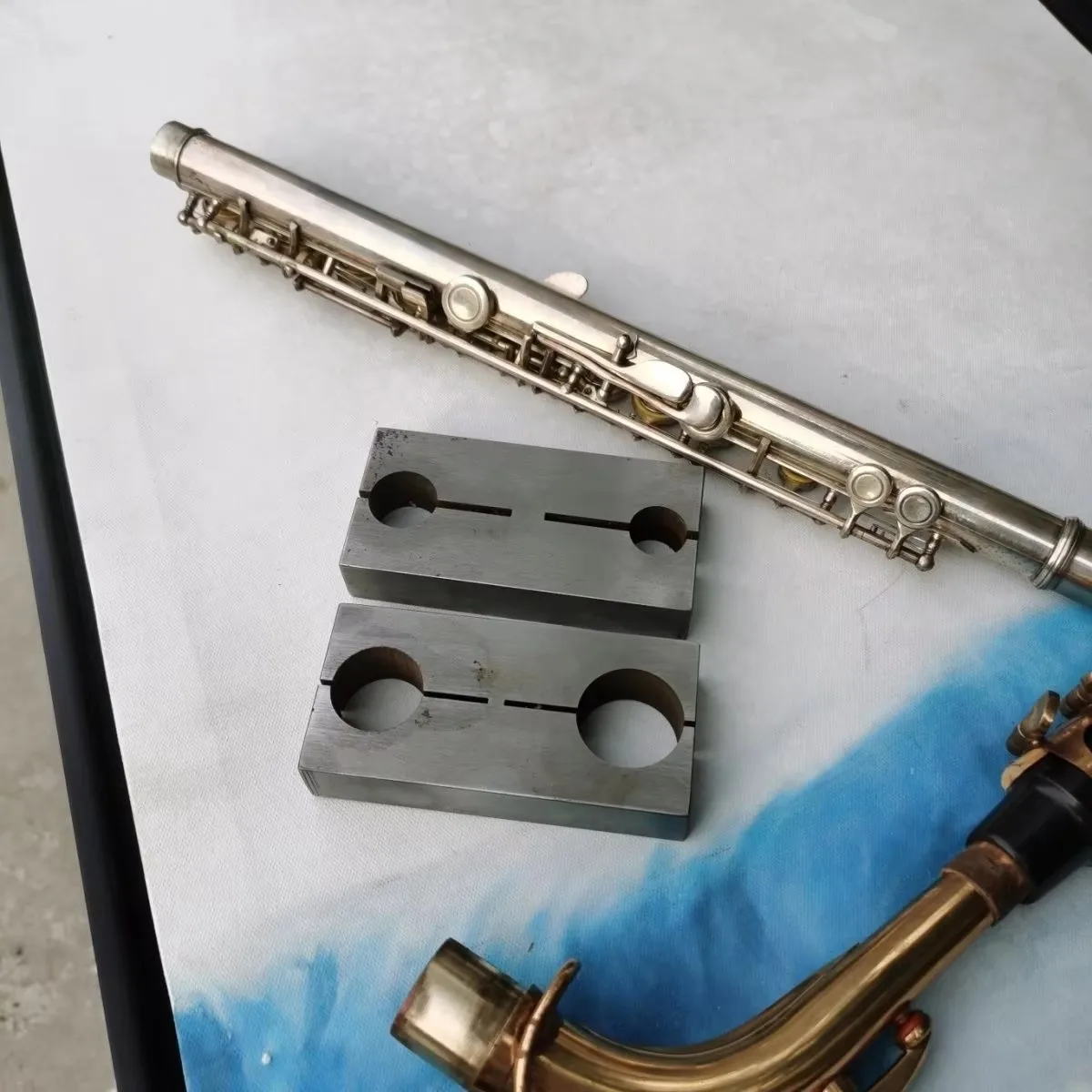 Copper tube, woodwind instrument repair tool, necking joint, flute, saxophone, mid high low frequency