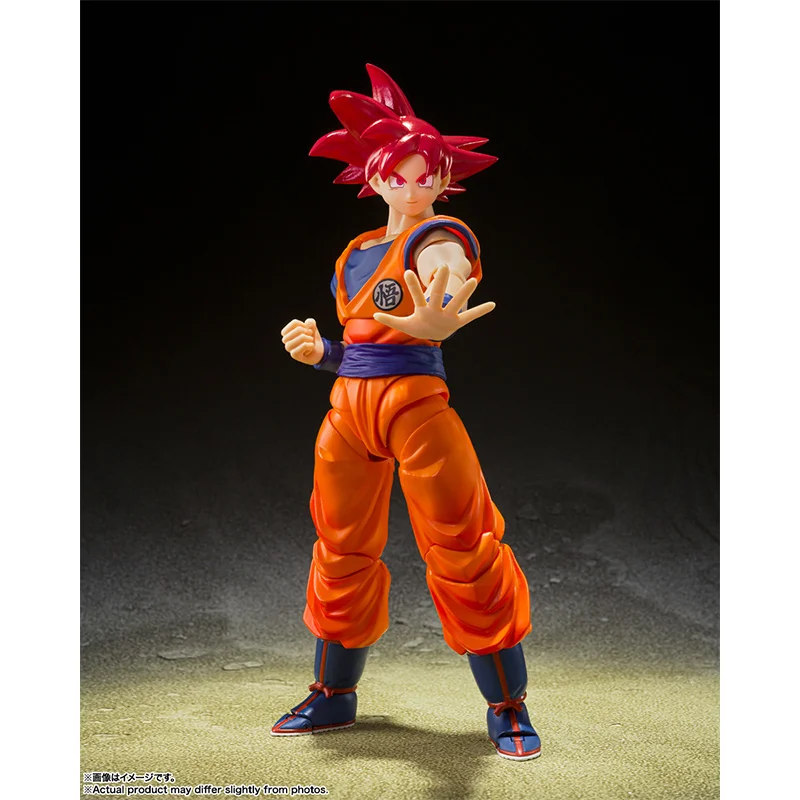 Bandai S.H.Figuarts Super Saiyan God Son Goku Dragon Ball Super 16Cm Anime Original Action Figure Model Toy Gift Collection