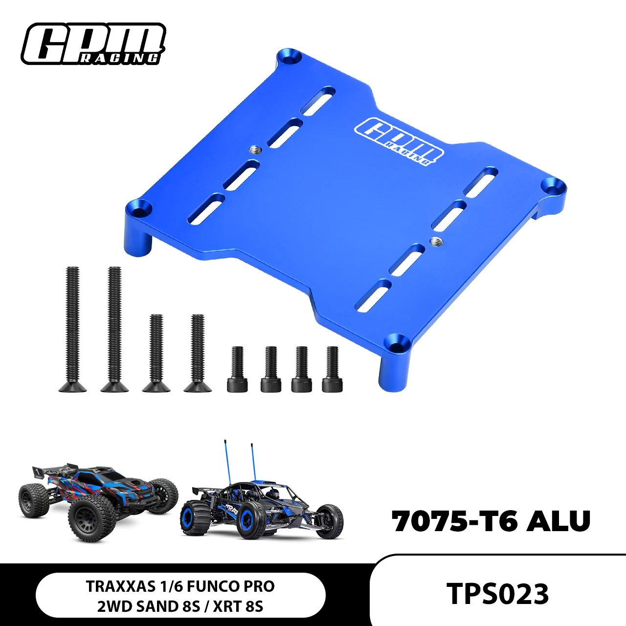 

GPM 7075 Монтажная пластина для электроники из сплава TRAXXAS 1/6 Funco Pro 2WD Sand 8S XRT