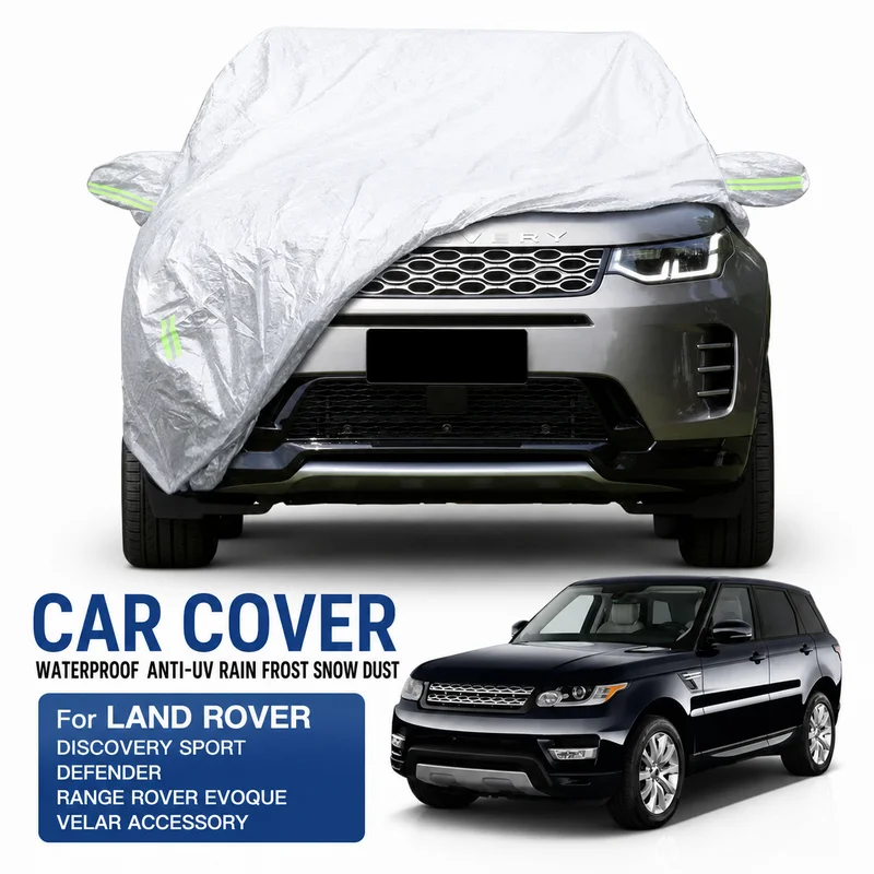 Car Cover Waterproof Anti-UV Rain Frost Snow Dust For Land Rover Discovery Sport Defender Range Rover Evoque Velar Accessory
