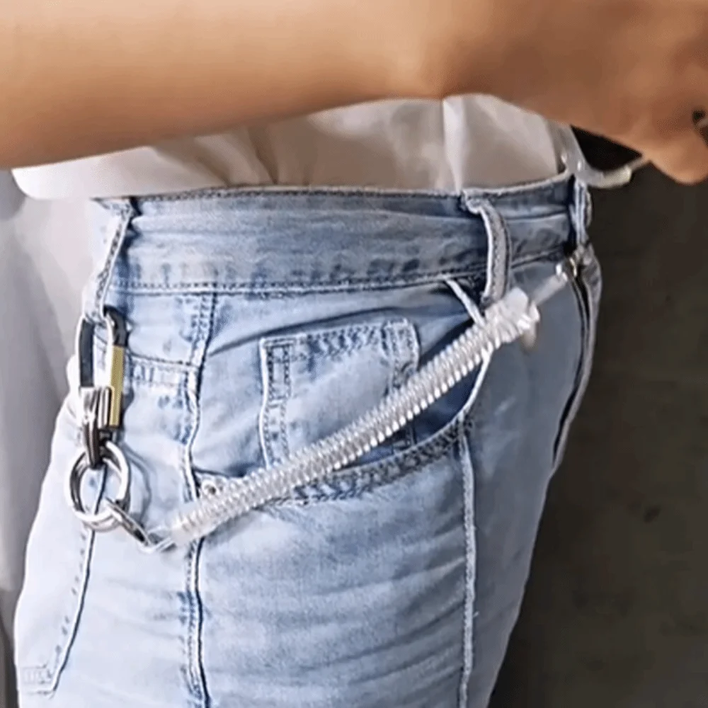 

Anti-Lost Rope Phone Telescopic Lanyard Pendant Metal Buckle Mobile Phone Spring Strap Spring Universal Phone Safety Tether