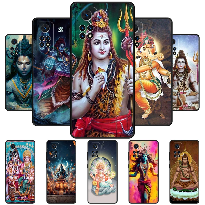 God Diety Hindu Ganesha Shiva Phone Case For Redmi Note 11 EPro 11S 10T 9S Promax 8 Pro Xiaomi Mi 11 12X 12S Ultra Cover