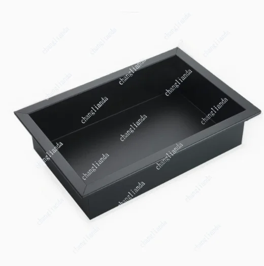 Concealed stainless steel 304 corner, black matte recessed wall box, hotel black recessed shower corner
