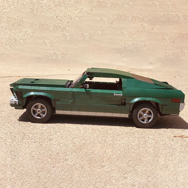 1400 قطعة MOC BULLITT Mustanger لتقوم بها بنفسك Bullitt Edition التعليم نموذج اللبنات عيد ميلاد اللعب هدية