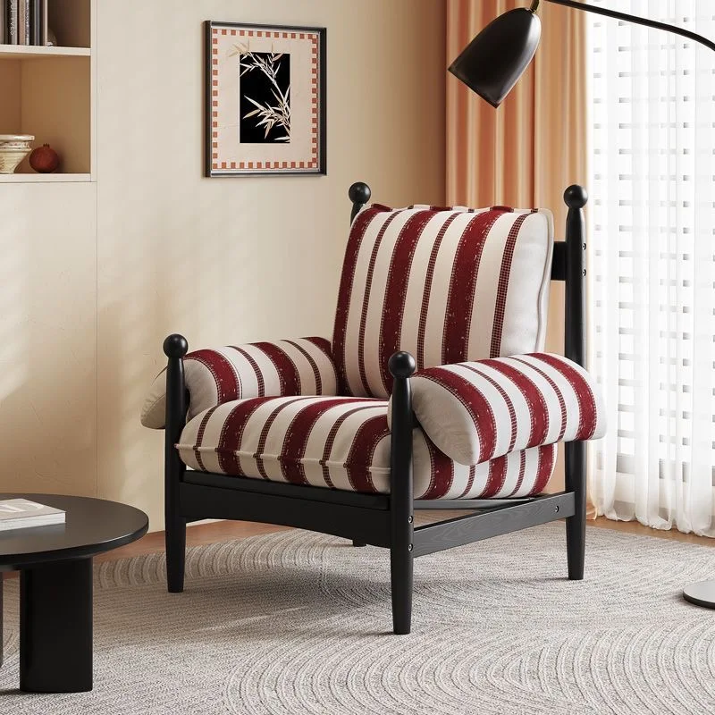 Antique Style Chigu Leisure Chair French Retro Middle Ages Designer Home High Backrest Removable Washable Light Luxury Chair