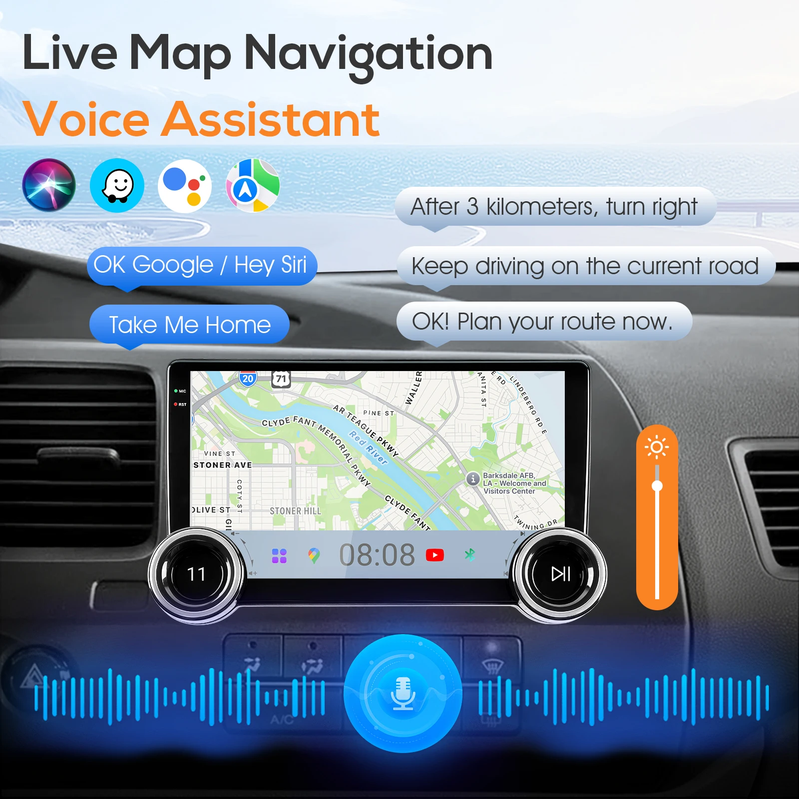 10.1 بوصة ستيريو سيارة عالمي لاسلكي 2Din راديو السيارة مع كاميرا Carplay أندرويد السيارات شاشة تعمل باللمس BT 4.1 مرآة ربط واي فاي