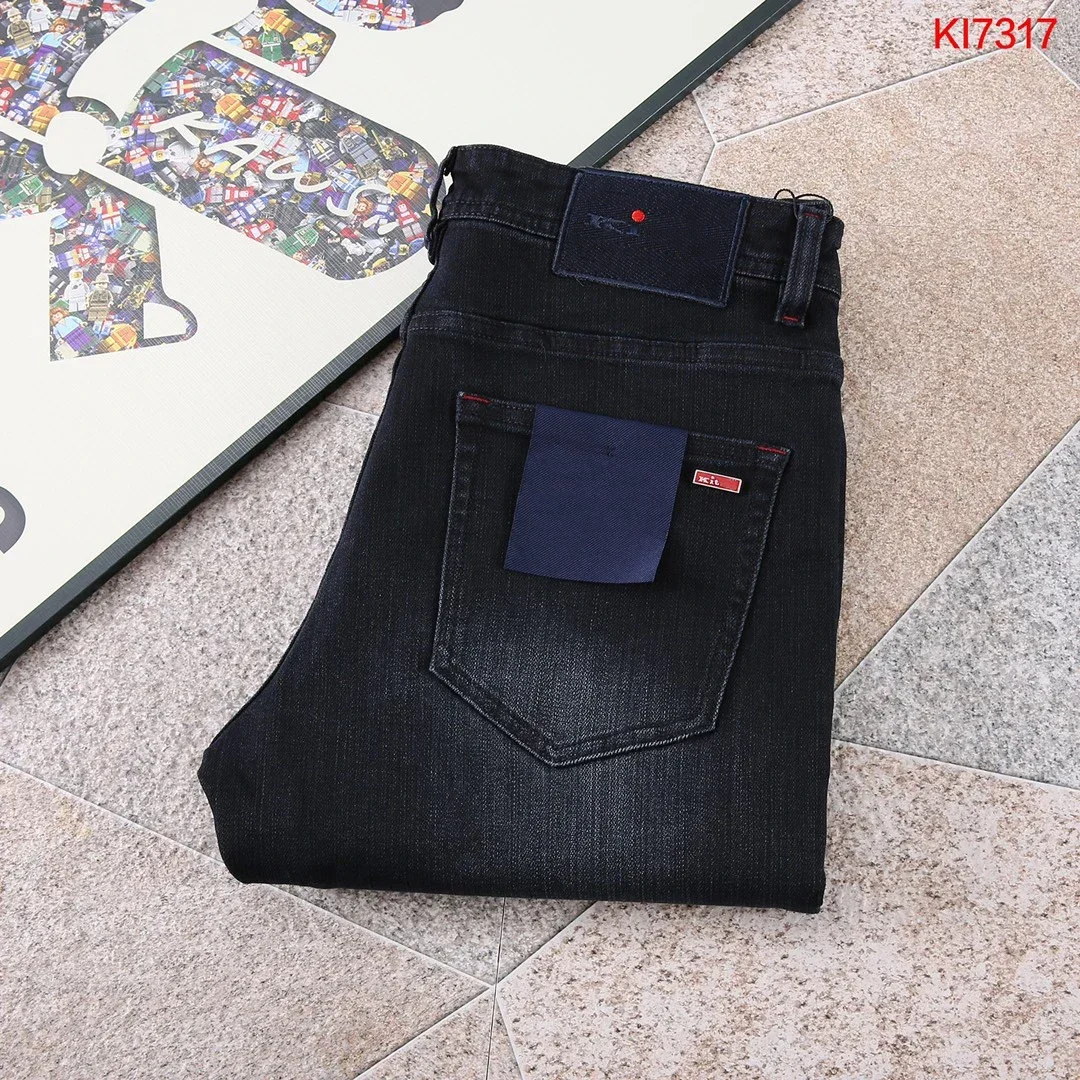 BLLIYOSS Jeans Men 2024 Autumn Winter New comfortable casual elastic High Quality Old Money Straight long pants Hardware