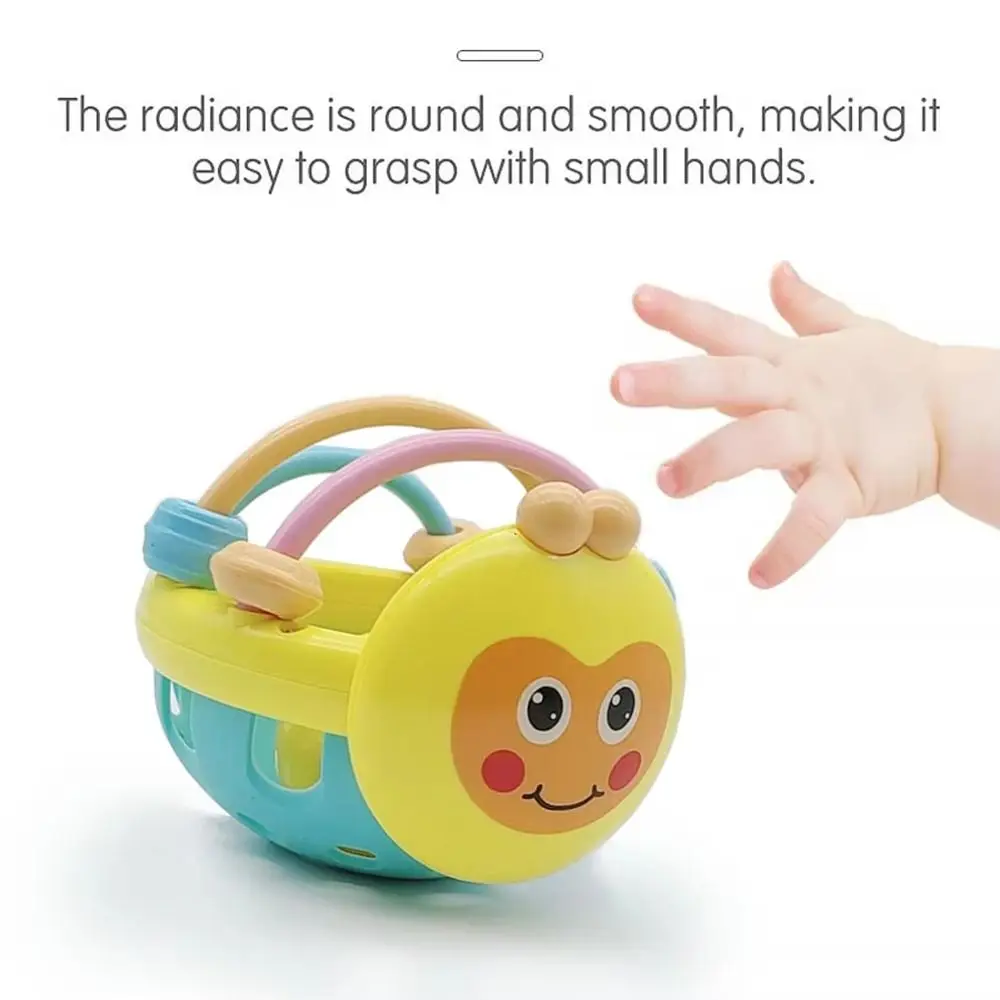 1Pcs Neue Bee Form Weiche Zahnen Spielzeug Neugeborenen Frühen Bildungs Kunststoff Hand Glocke Entwickeln Infant Touch Hand Greifen Ball