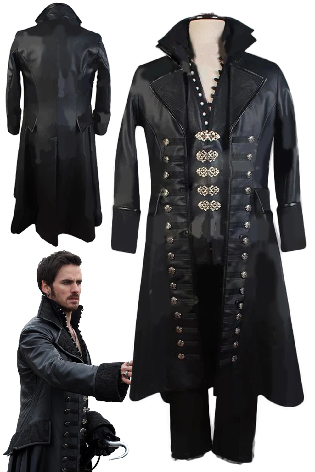 

Captain Hook Cosplay Men Fantasy TV Once Upon Costume Disguise Cosplay Fantasia Outfits Male Halloween Roleplay Clothes